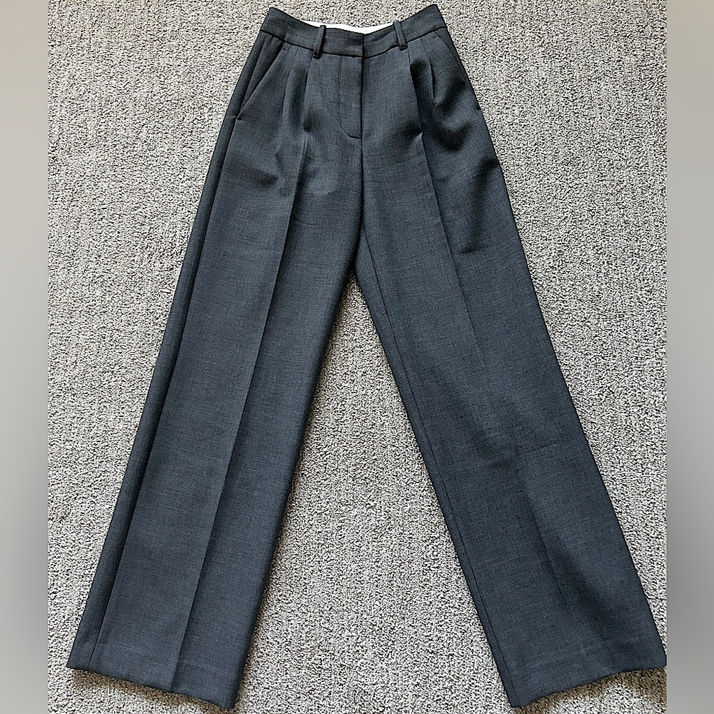 Aritzia Wilfred Effortless Pant Heather Peppercorn Grey Size 0 EUC